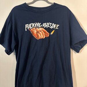 Fucking Awesome Flame Tee Navy M